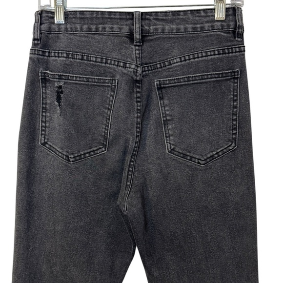 Cotton On 91 High 90s Mom Jeans US Size 6 Faded Black Gray Distressed High Waist - Picture 4 of 11